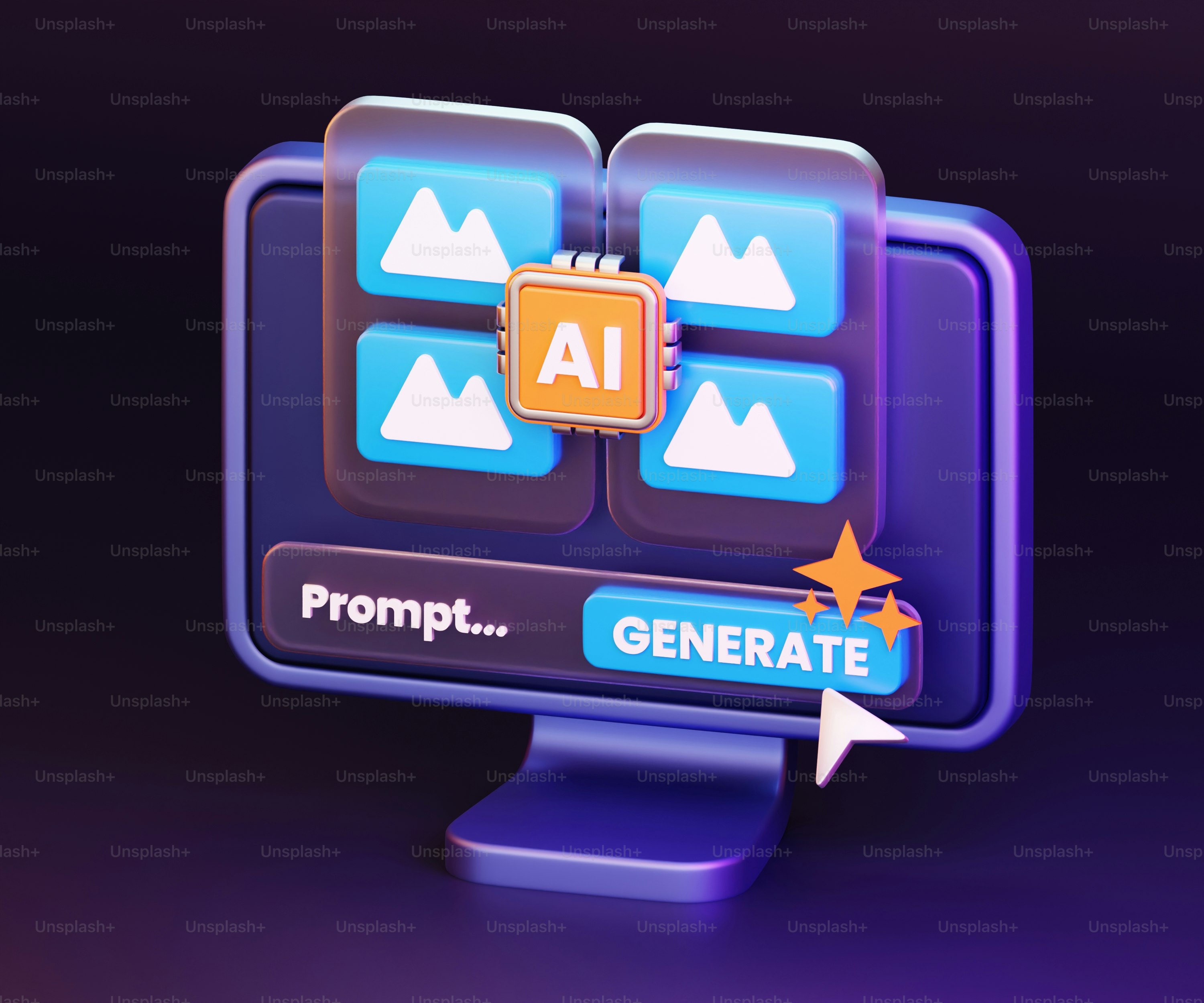 A computer screen with an arrow pointing to the top of it